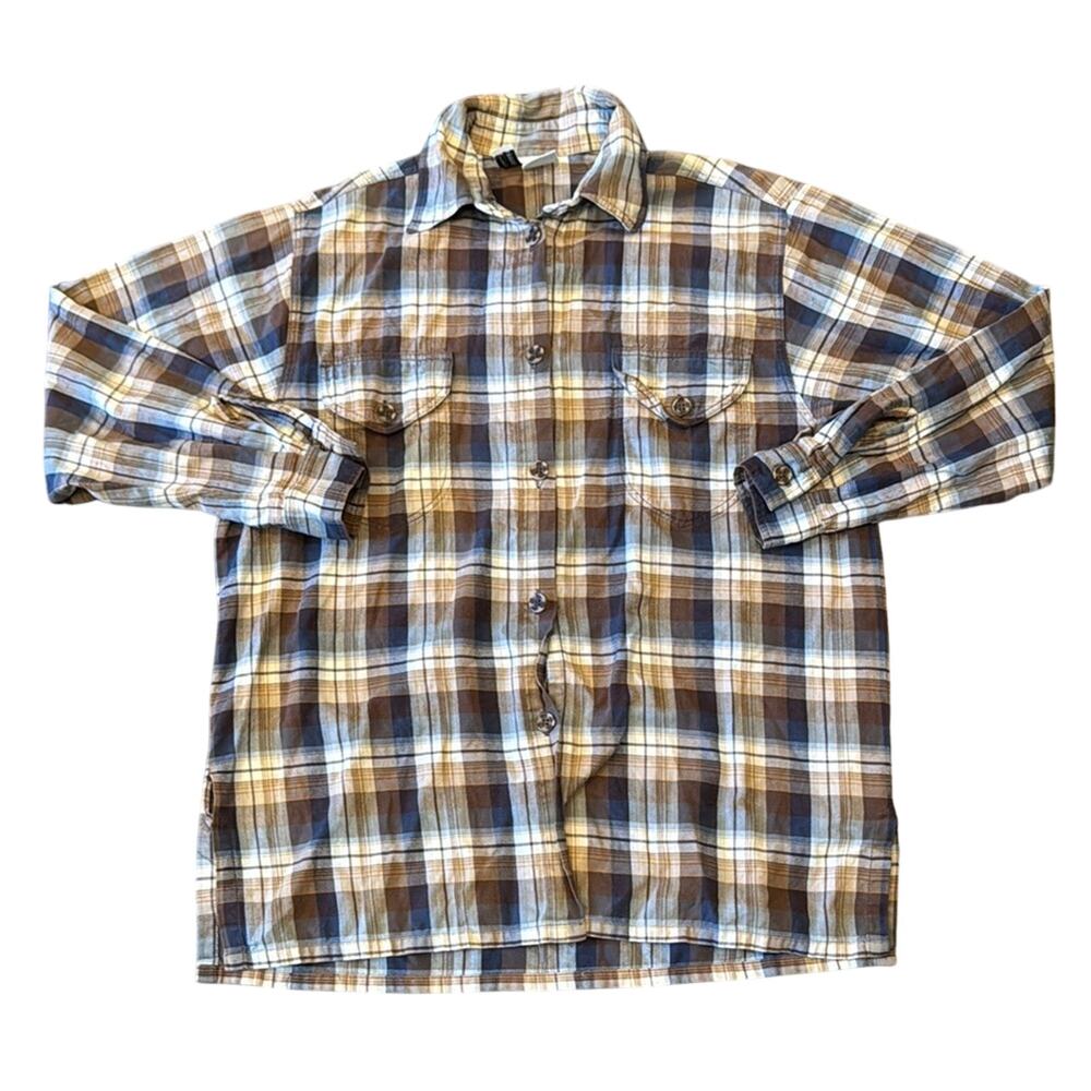 Hammerschmid Men's Plaid Flannel Shirt Size L